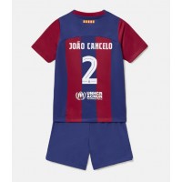 Dres Barcelona Joao Cancelo #2 Domáci pre deti 2023-24 Krátky Rukáv (+ trenírky)